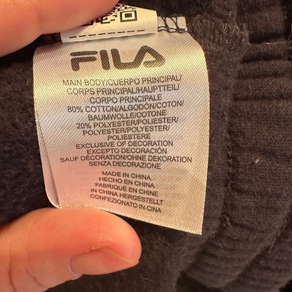 FILA Women's M Blue/White Chevron Collared Quarter Zip Pullover Sweater - Picture 7 of 16